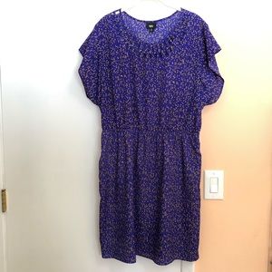 Blue patterned dress